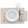 Lot pour 12 convives en tissu natural