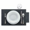 Lot pour 12 convives en tissu intense gris