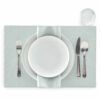 Lot pour 12 convives en tissu gris perle