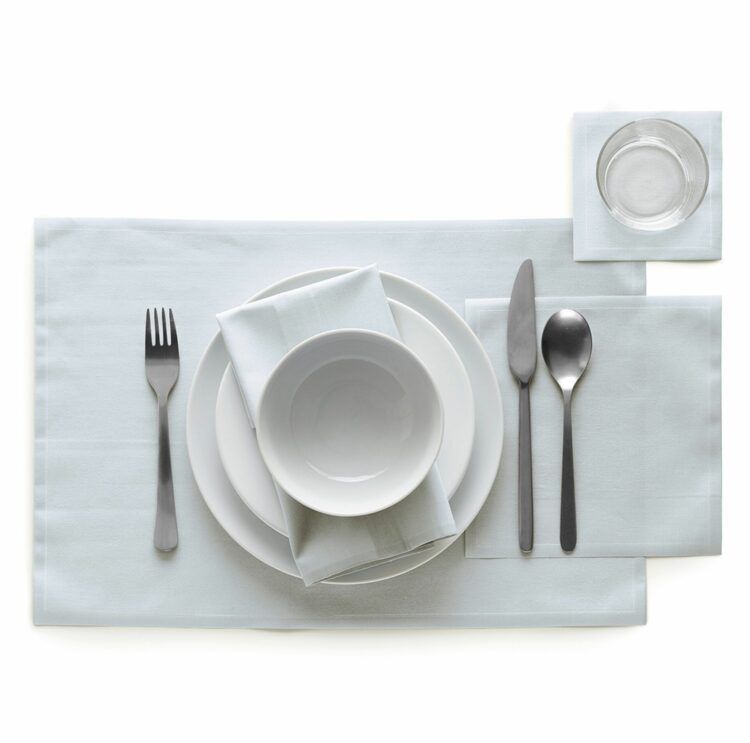 Cloth placemat pearl grey 48x32