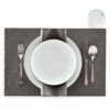 Lot pour 12 convives en tissu gris anthracite