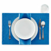 Lot pour 12 convives en tissu bleu royal