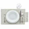 Lot pour 12 convives en tissu vert d’eau