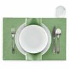 Lot pour 12 convives en tissu vert eucalyptus