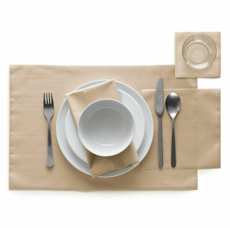 Recycled cloth placemat sand 45x32