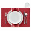 Lot pour 12 convives en tissu rouge carmin