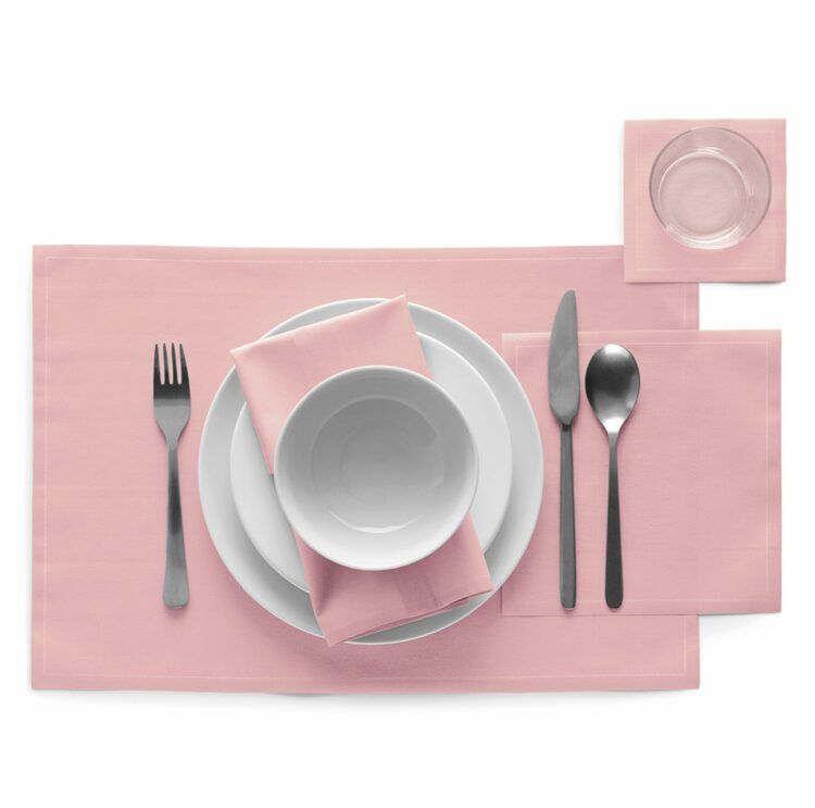 Cloth placemat dusty pink 48x32