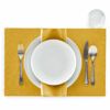 Lot pour 12 convives en tissu curry