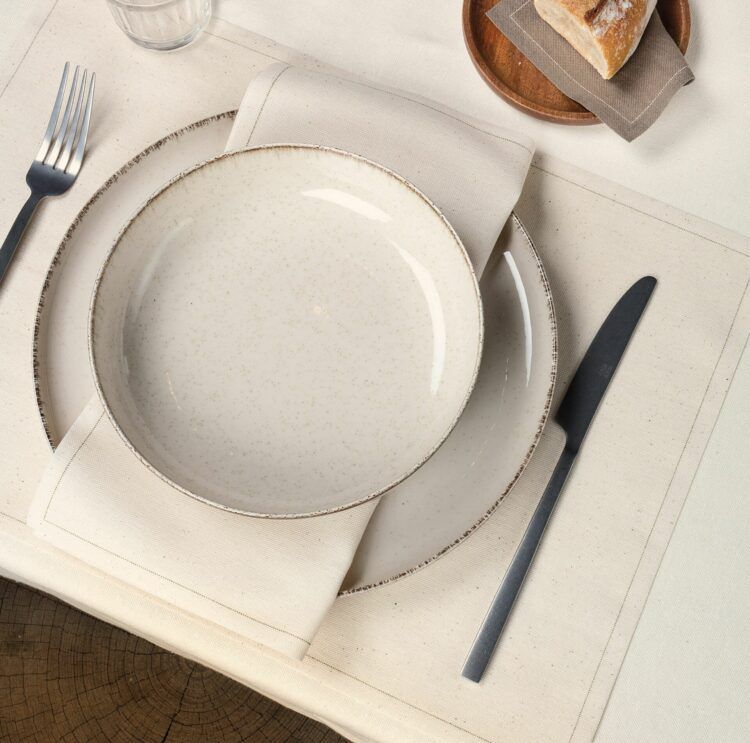 Recycled cloth placemat natural 45x32