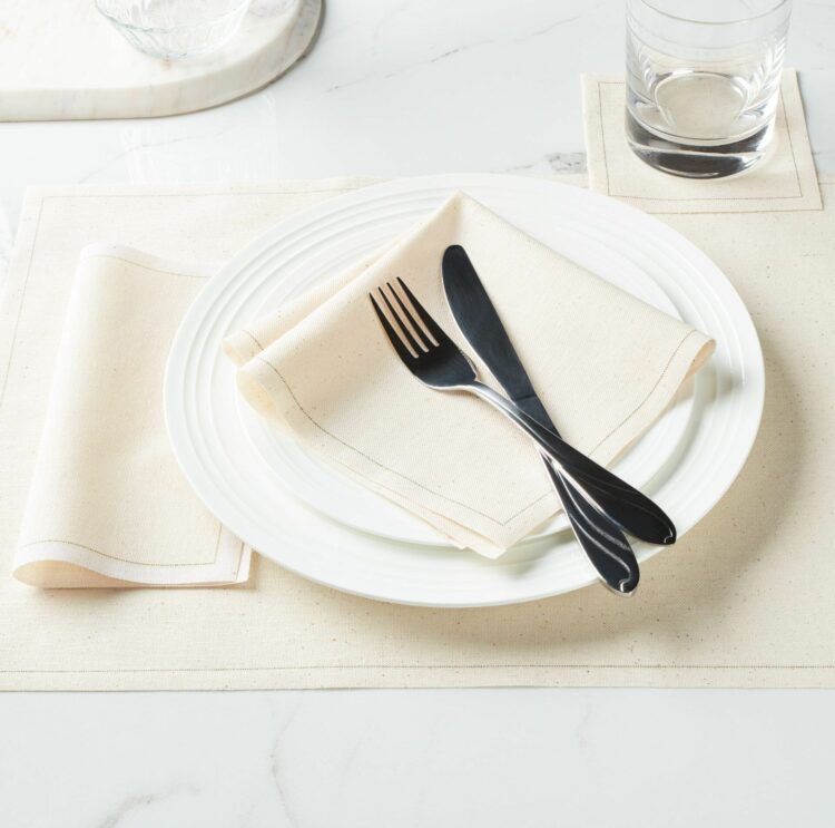 Recycled cloth placemat natural 45x32