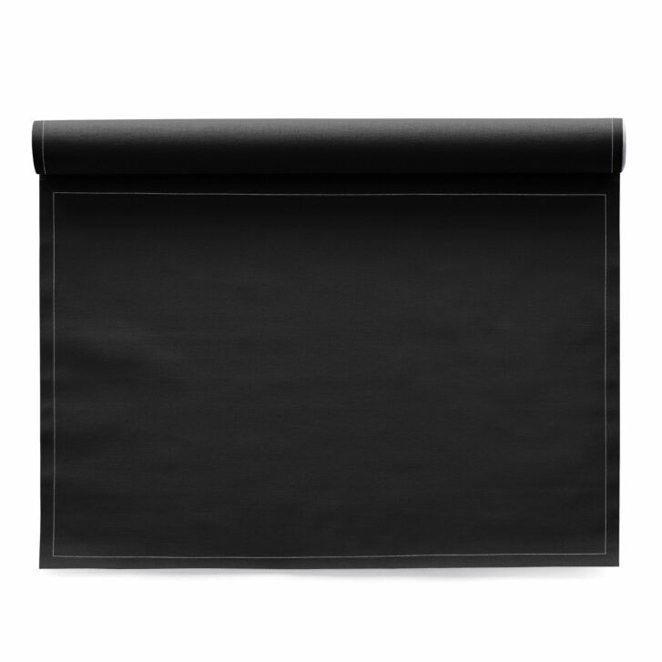 Manteles individuales de tela negro 48x32