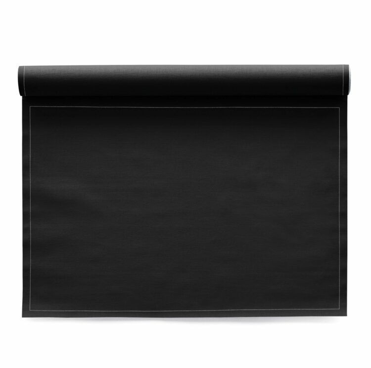 Manteles individuales de tela negro 48x32