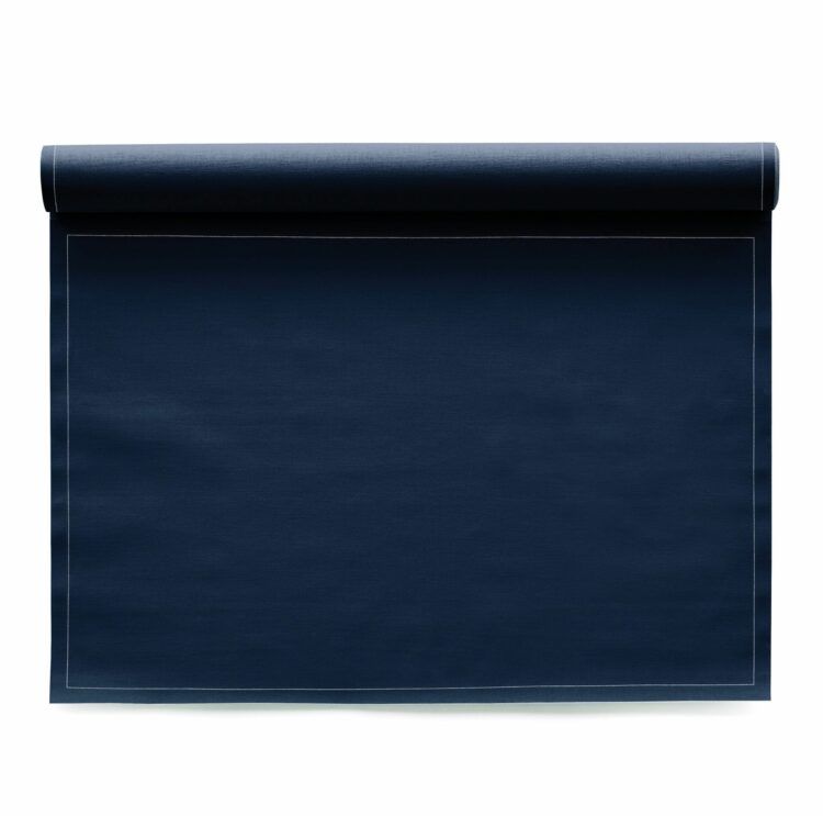 Manteles individuales de tela azul petróleo 48x32