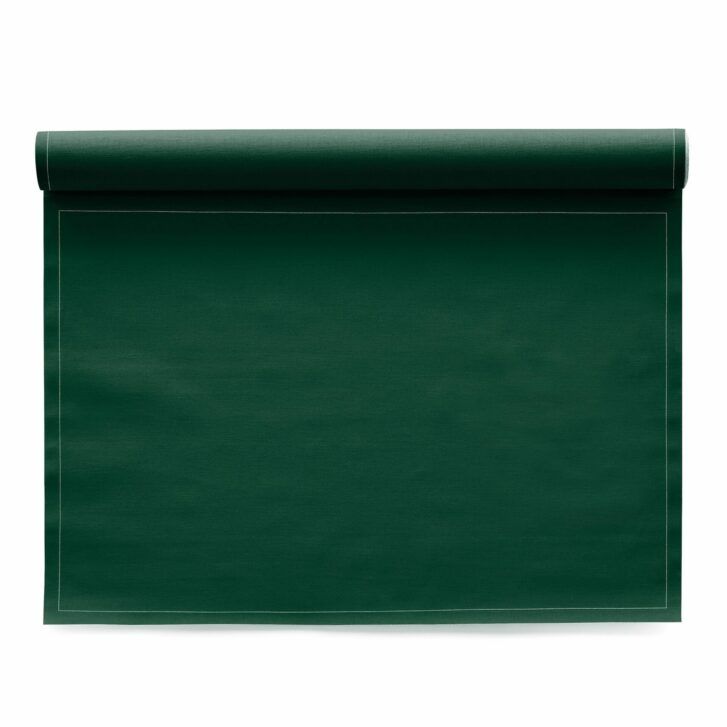 Manteles individuales de tela verde inglés 48x32