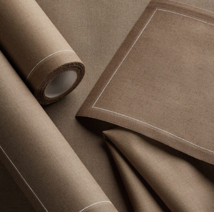 Cloth placemat taupe 48x32