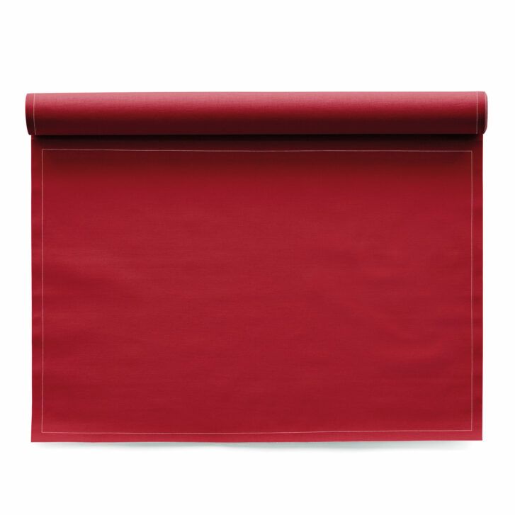 Manteles individuales de tela rojo carmín 48x32