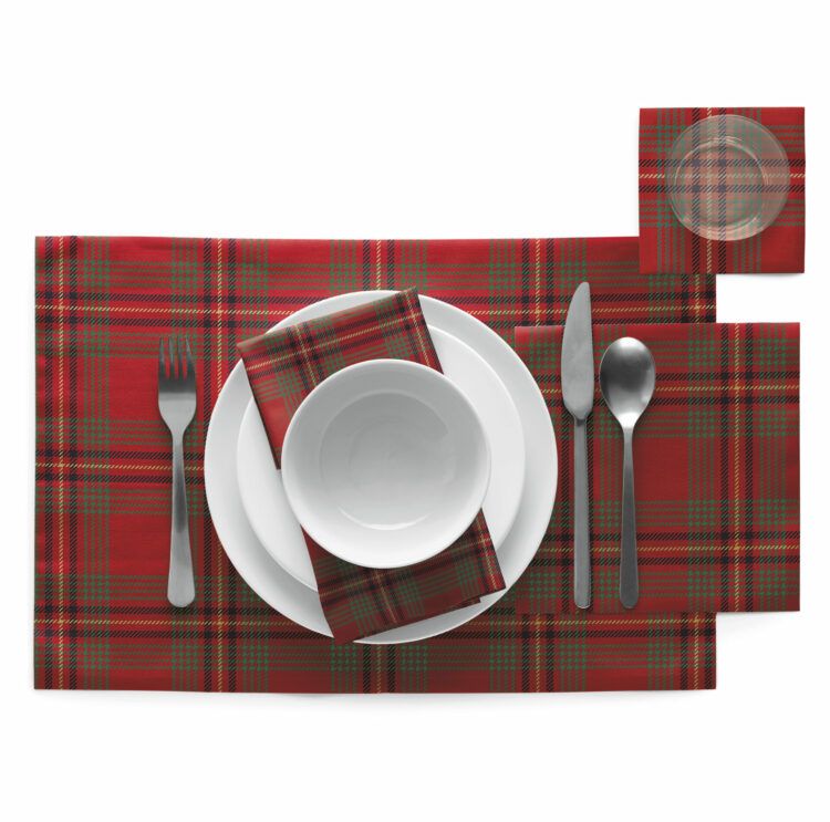 Servilletas de tela de mesa colección Red Tartan 30x30