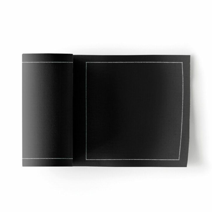 Servilletas de tela para cóctel negro 11x11