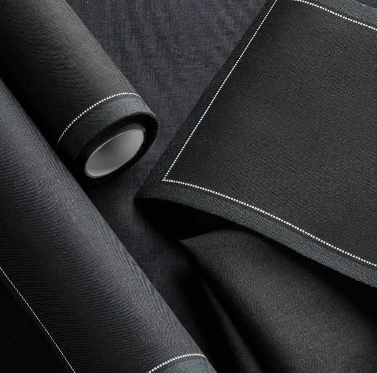 Cloth cocktail napkin black 11x11