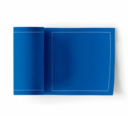 Serviette cocktail en tissu bleu royal 11x11