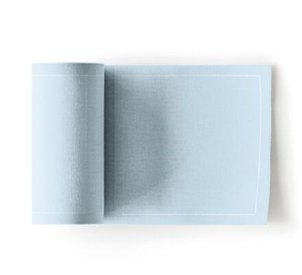 Serviette cocktail en tissu bleu brume 11x11