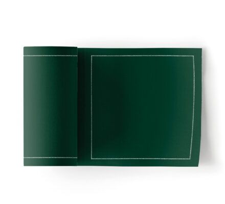 Serviette cocktail en tissu vert anglais 11x11