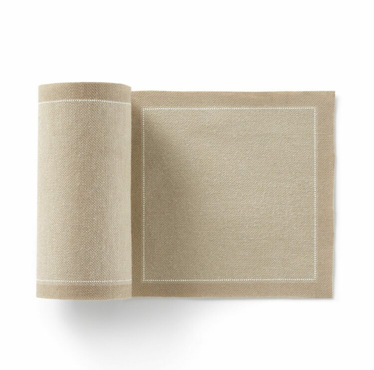 Cloth cocktail napkin sand 11x11