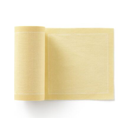Cloth cocktail napkin pastel yellow 11x11