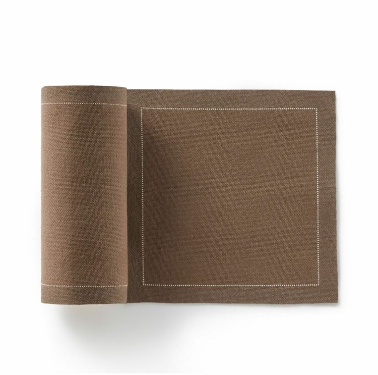 Recycled cloth cocktail napkin taupe 11x11