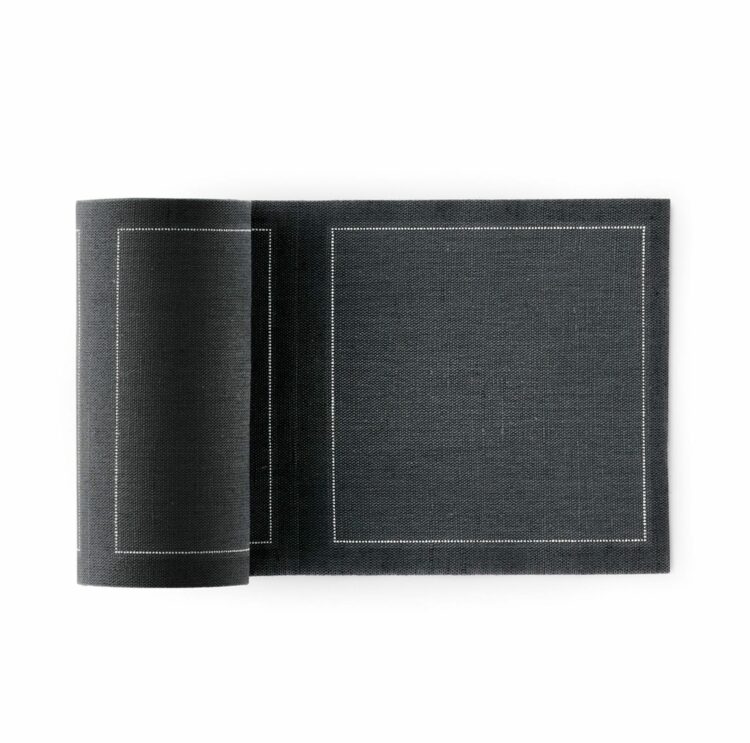 Cloth cocktail napkin intense grey 11x11