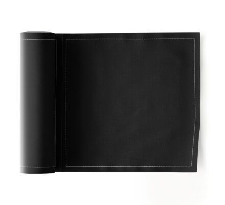 Serviette événements en tissu noir 20x20