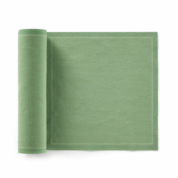 Serviette événements en tissu vert eucalyptus 20x20