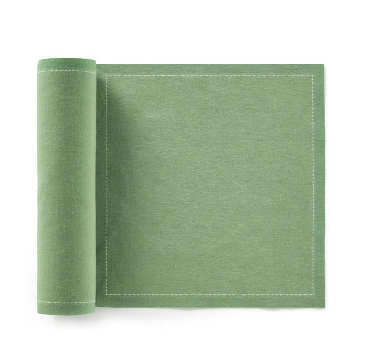 Serviette événements en tissu vert eucalyptus 20x20