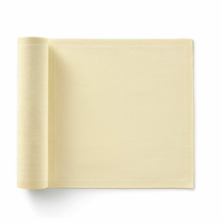 Tovagliolo di stoffa da tavola giallo pastello 30x30