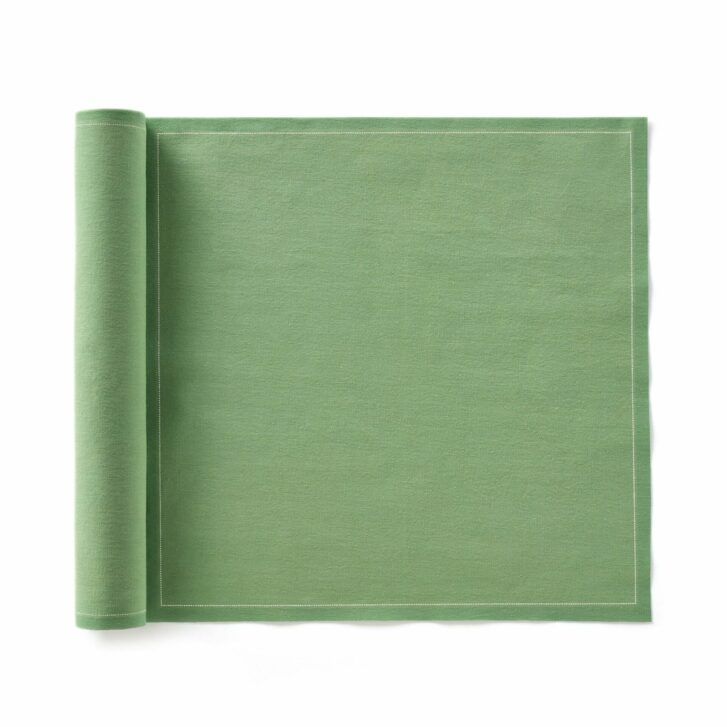 Tovagliolo di stoffa da tavola verde eucalipto 30x30