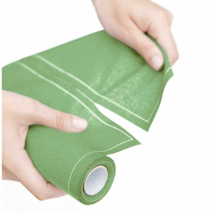 Serviette de table en tissu vert eucalyptus 30x30