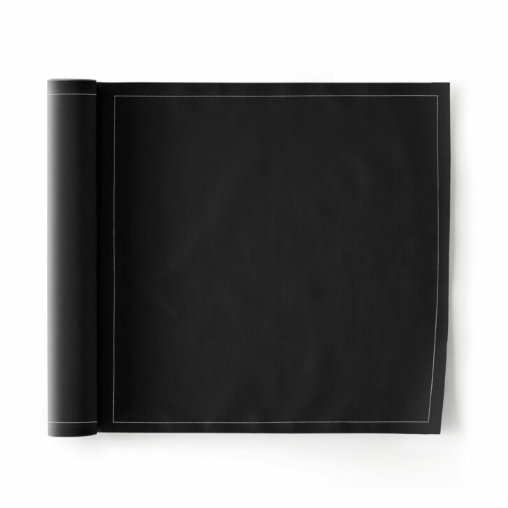 Serviette de table en tissu noir 30x30