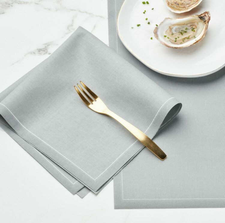 Cloth table napkin grey 30x30