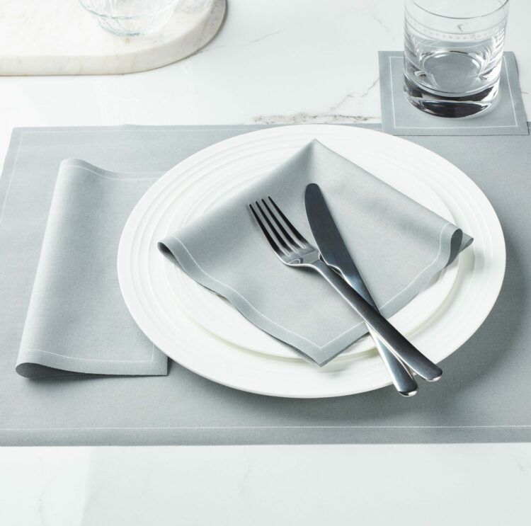 Cloth table napkin grey 30x30