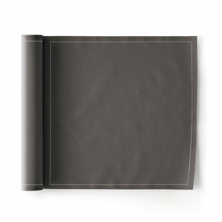 Serviette de table en tissu gris anthracite 30x30