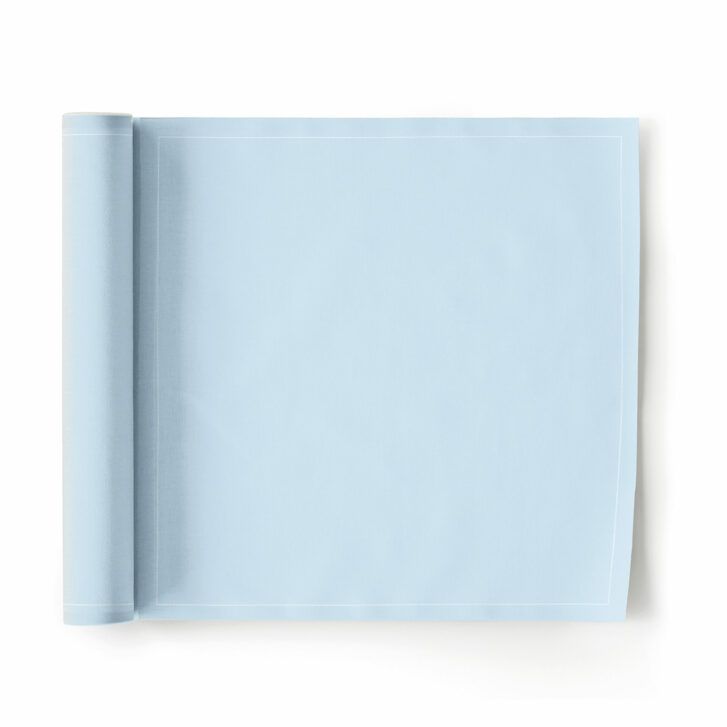 Serviette de table en tissu bleu brume 30x30