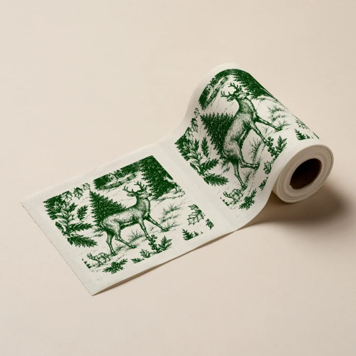 Serviettes en tissu pour cocktail collection Evergreen
