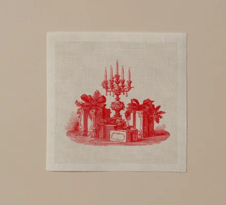 Servilletas de tela para cóctel colección Nicholas Red