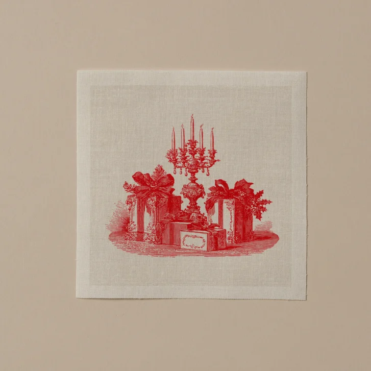 Servilletas de tela para cóctel colección Nicholas Red