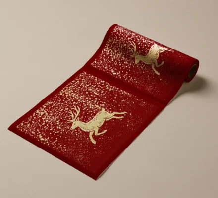 Servilletas de tela para evento colección Snowfall Red