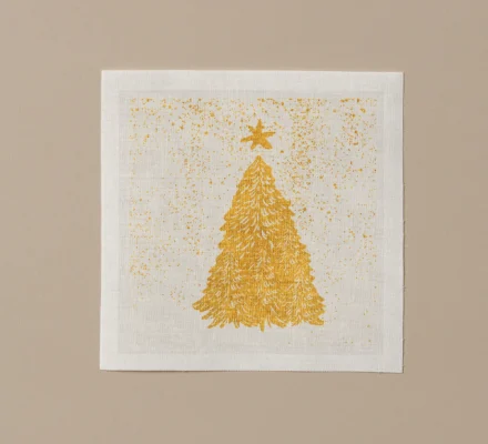 Servilletas de tela para cóctel colección Snowfall White