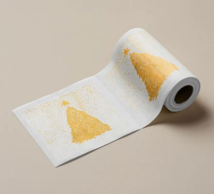 Serviettes en tissu pour cocktail collection Snowfall White