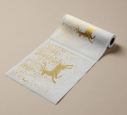 Serviettes en tissu pour événement collection Snowfall White