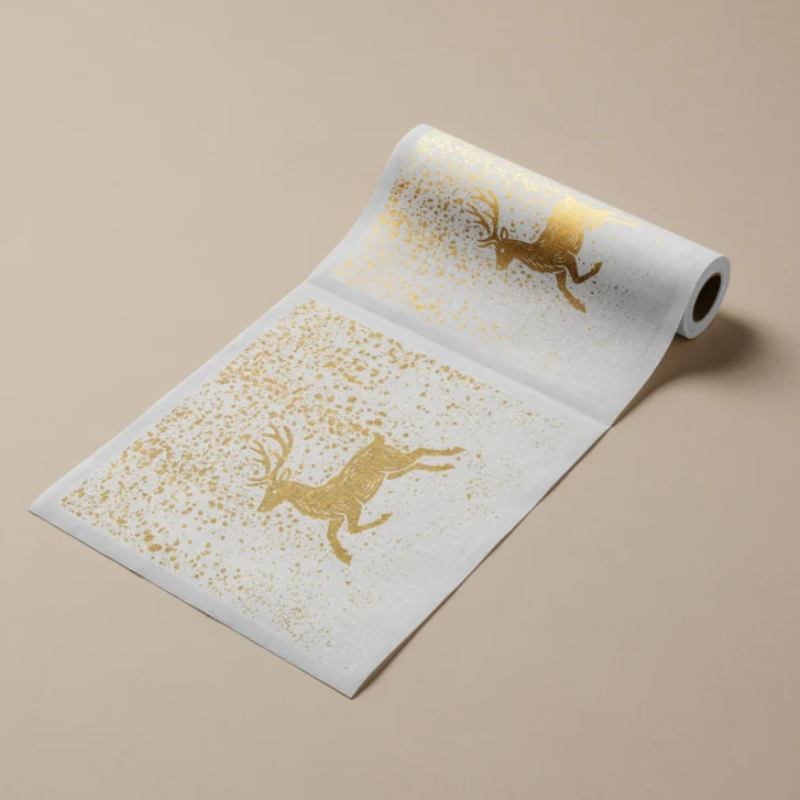 Serviettes en tissu pour événement collection Snowfall White