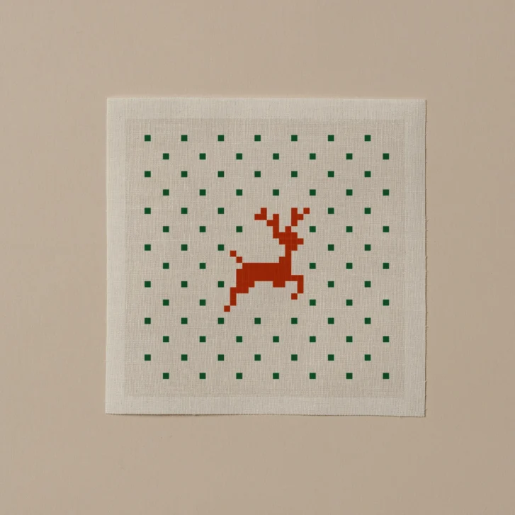 Serviettes en tissu pour cocktail collection Winter Deer